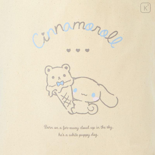 Japan Sanrio Tote Bag - Cinnamoroll / Relaxing Natural - 4