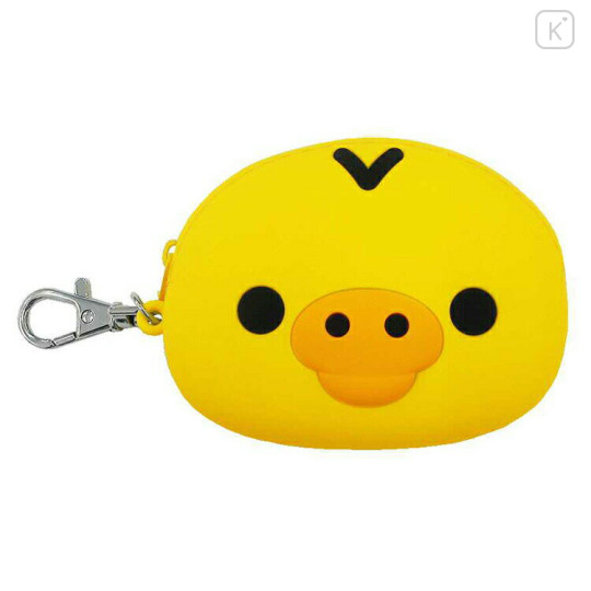 Japan San-X Mini 3D Silicone Pouch Keychain - Kiiroitori / Face - 1