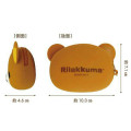 Japan San-X Mini 3D Silicone Pouch Keychain - Rilakkuma / Face - 2