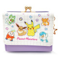 Japan Pokemon Trifold Wallet - Eevee & Pikachu & Friends / Purple - 1