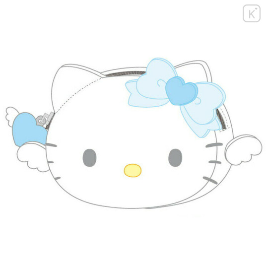 Japan Sanrio 3D Silicone Pouch - Hello Kitty / Nurse Blue - 2