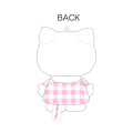 Japan Sanrio Plush Mascot Retractable Reel Keychain - Hello Kitty : Gingham Pink Cherry - 2