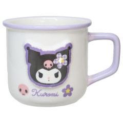 Japan Sanrio Mug - Kuromi / Y2k Houndstooth