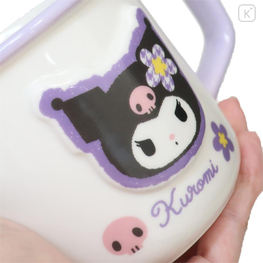 Japan Sanrio Mug - Kuromi / Y2k Houndstooth - 3