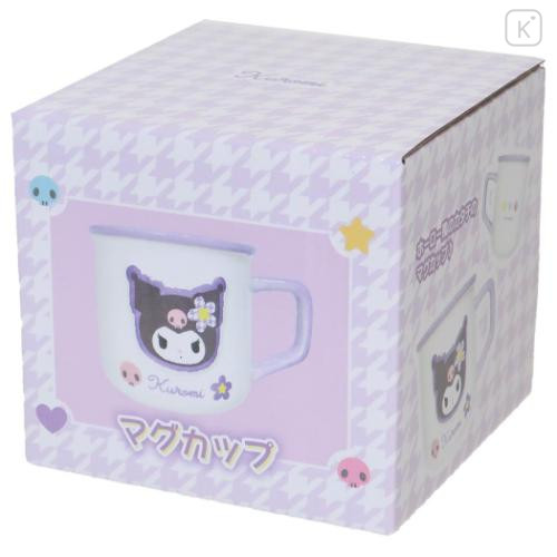 Japan Sanrio Mug - Kuromi / Y2k Houndstooth - 4