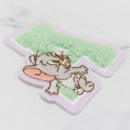 Japan Tom and Jerry Patch Fluffy Embroidery Sticker For Cloth Surface - Tuffy / Alphabet A - 2