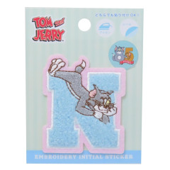 Japan Tom and Jerry Patch Fluffy Embroidery Sticker For Cloth Surface - Tom / Alphabet N