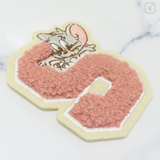 Japan Tom and Jerry Patch Fluffy Embroidery Sticker For Cloth Surface - Tuffy / Alphabet S - 2