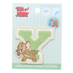 Japan Tom and Jerry Patch Fluffy Embroidery Sticker For Cloth Surface - Jerry / Alphabet Y