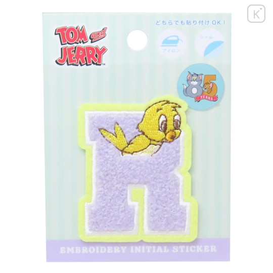 Japan Tom and Jerry Patch Fluffy Embroidery Sticker For Cloth Surface - Bird / Alphabet R - 1