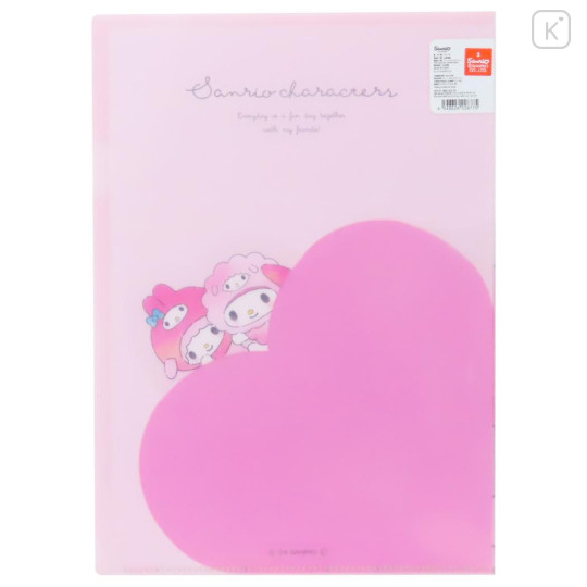 Japan Sanrio A4 Clear File Folder - My Melody & My Sweet Piano / Hug - 2