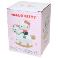 Japan Sanrio Ceramic Piggy Bank - Hello Kitty / Rocking Horse - 4