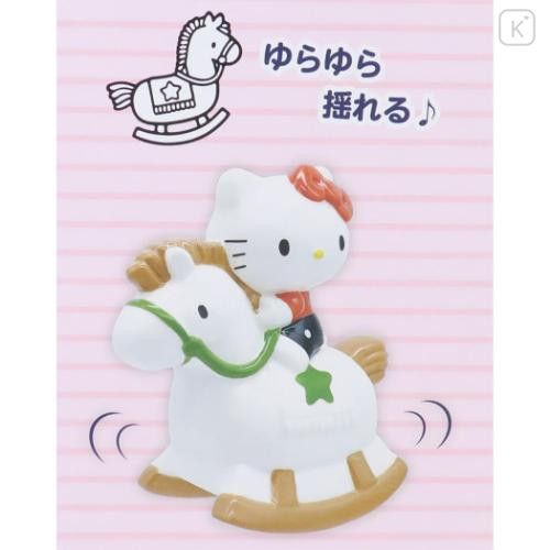 Japan Sanrio Ceramic Piggy Bank - Hello Kitty / Rocking Horse - 5