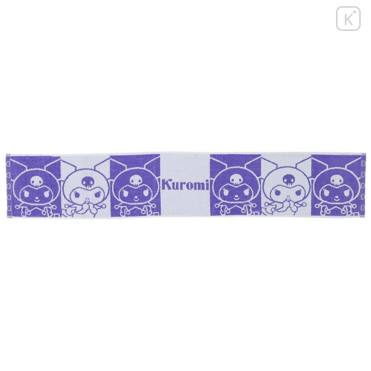 Japan Sanrio Scarf Towel - Kuromi : Silhouette - 1