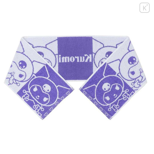 Japan Sanrio Scarf Towel - Kuromi : Silhouette - 2