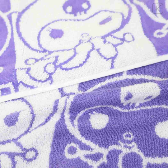 Japan Sanrio Scarf Towel - Kuromi : Silhouette - 3