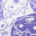 Japan Sanrio Jacquard Embroidered Long Towel - Kuromi / Silhouette - 3