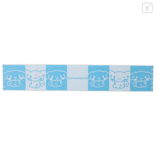 Japan Sanrio Jacquard Embroidered Long Towel - Cinnamoroll / Silhouette - 1