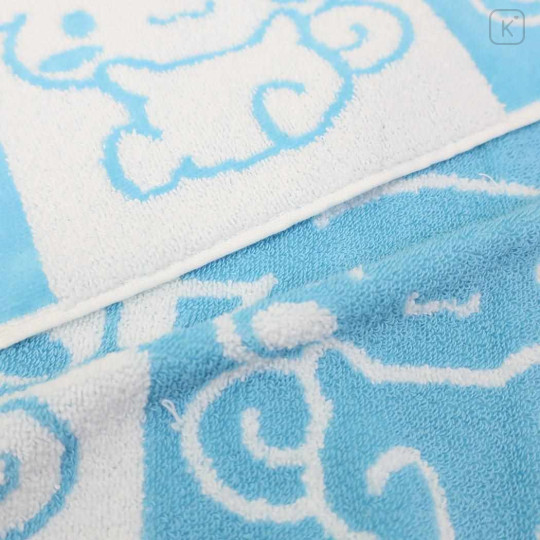 Japan Sanrio Jacquard Embroidered Long Towel - Cinnamoroll / Silhouette - 3