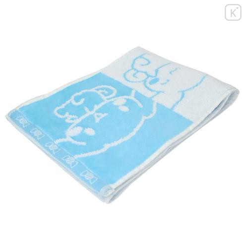 Japan Sanrio Jacquard Embroidered Long Towel - Cinnamoroll / Silhouette - 4