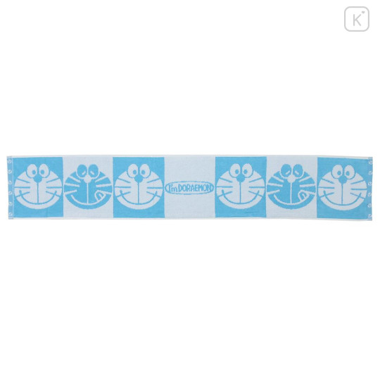 Japan Doraemon Jacquard Embroidered Long Towel - Doraemon : Silhouette - 1