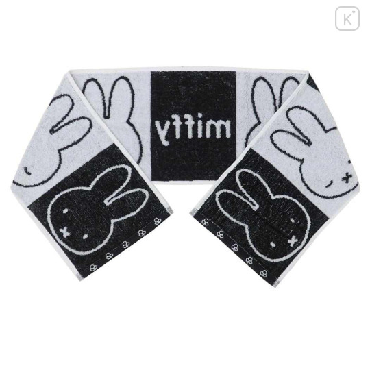 Japan Miffy Jacquard Embroidered Long Towel - Miffy / Silhouette - 2