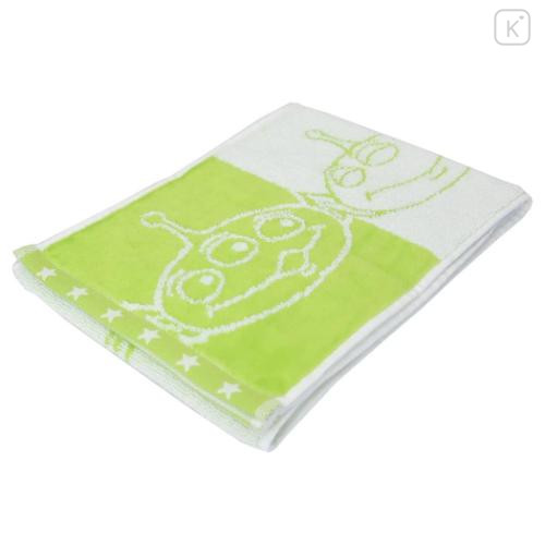 Japan Disney Jacquard Embroidered Long Towel - Little Green Men Aliens / Silhouette - 4