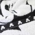 Japan Disney Jacquard Embroidered Long Towel - Mickey Mouse / Silhouette - 4