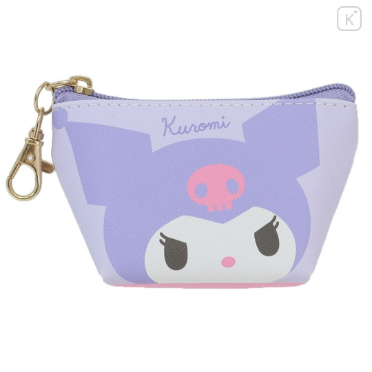 Japan Sanrio Triangular Mini Pouch - Kuromi / Pastel - 1