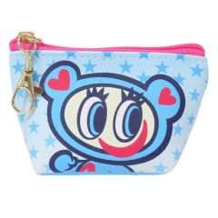 Japan Angel Blue Triangular Mini Pouch - Rainbow Stars