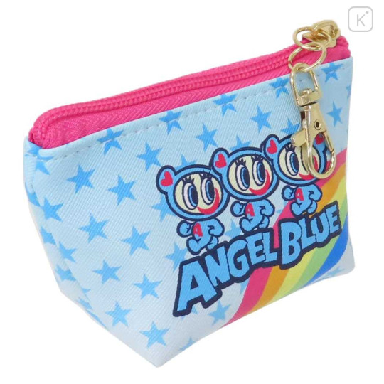 Japan Angel Blue Triangular Mini Pouch - Rainbow Stars - 2