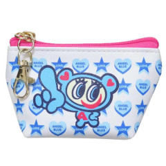 Japan Angel Blue Triangular Mini Pouch - Love Stars