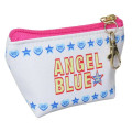 Japan Angel Blue Triangular Mini Pouch - Love Stars - 2