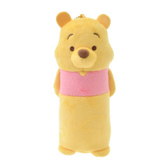 Japan Disney Store Fluffy Plush Pen Case - Pooh / Ballchain