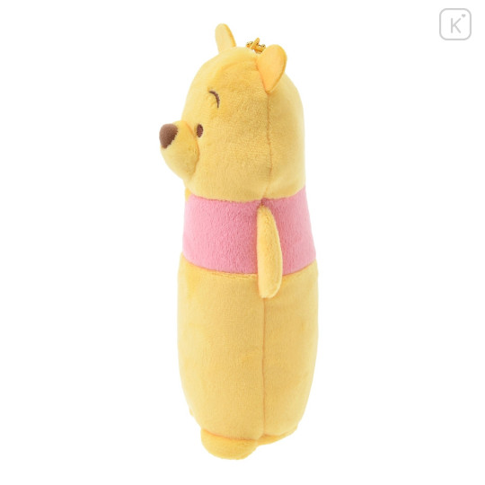 Japan Disney Store Fluffy Plush Pen Case - Pooh / Ballchain - 2