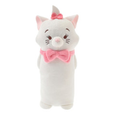 Japan Disney Store Fluffy Plush Pen Case - Marie / Ballchain