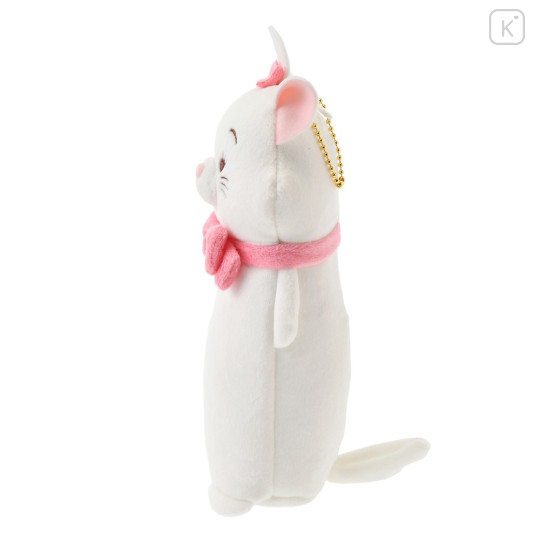 Japan Disney Store Fluffy Plush Pen Case - Marie / Ballchain - 2