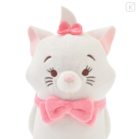 Japan Disney Store Fluffy Plush Pen Case - Marie / Ballchain - 4