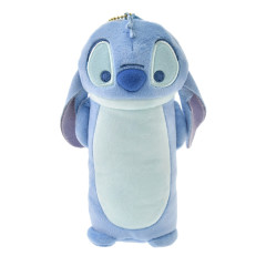 Japan Disney Store Fluffy Plush Pen Case - Stitch / Ballchain