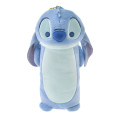 Japan Disney Store Fluffy Plush Pen Case - Stitch / Ballchain - 1