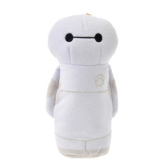 Japan Disney Store Fluffy Plush Pen Case - Baymax / Ballchain