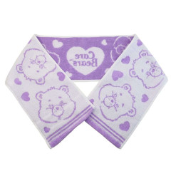 Japan Care Bears Jacquard Embroidered Long Towel - Silhouette Purple