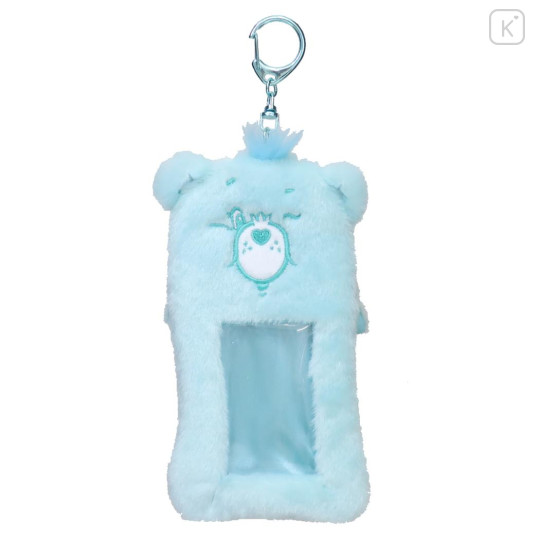 Japan Care Bears Photo Holder Card Case Keychain - Fluffy Wish Bear - 1