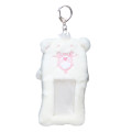 Japan Care Bears Photo Holder Card Case Keychain - Fluffy Sparkle Heart Bear - 1