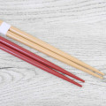 Japan Moomin Natural Wood Chopsticks Set 22.5cm - Little My / Red & Beige - 3