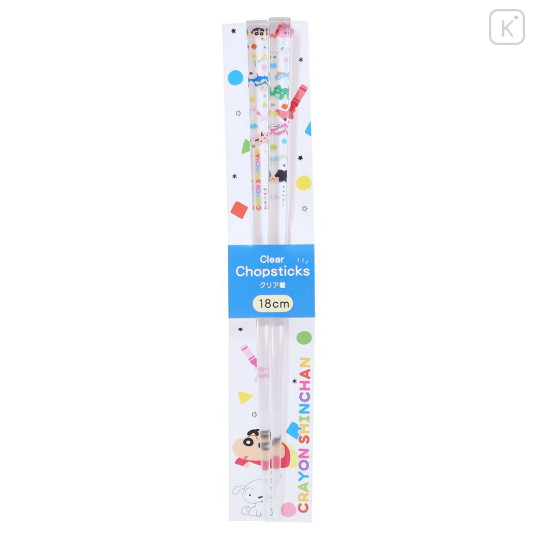 Japan Crayon Shin-chan Chopsticks 18cm - Shinnosuke Nohara / Clear Colorful - 1