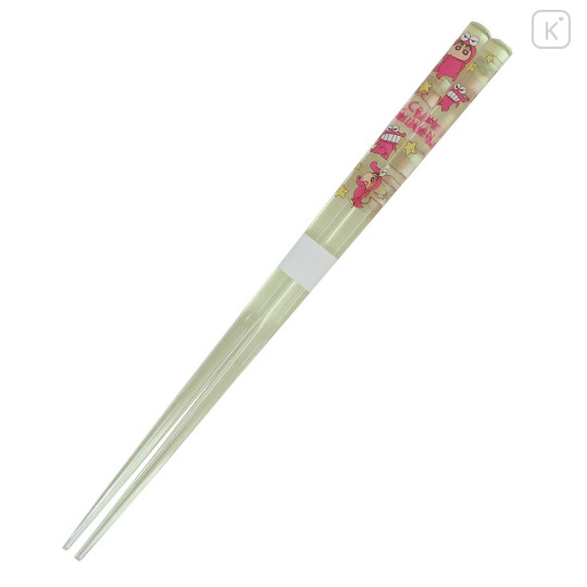 Japan Crayon Shin-chan Chopsticks 23cm - Shinnosuke Nohara / Clear Choco Green - 2