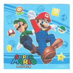 Japan Mario Handkerchief - Jumping / Super Mario Brothers Blue