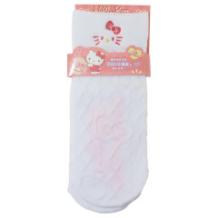 Japan Sanrio Crew Socks - Hello Kitty / Face White Pink