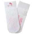 Japan Sanrio Crew Socks - Hello Kitty / Face White Pink - 2